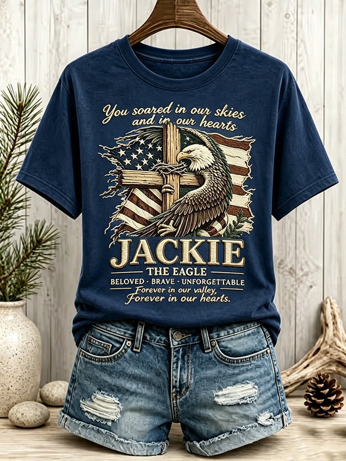 Retro In Loving Memory Of Jackie Rest In Peace Jackie Of Big Bear Valley A Legend. Forever In Our Hearts Print T-Shirt