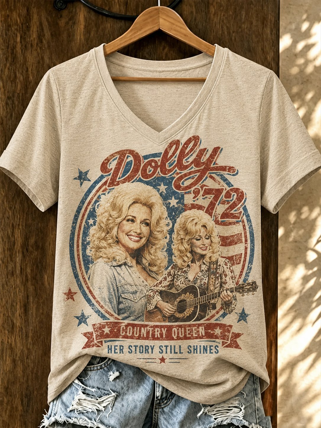 Women's Dolly Parton Tribute Print TโShirt