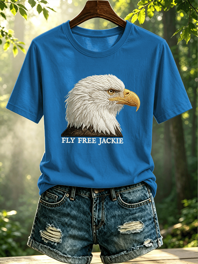 Women's Fly Free Jackie Print Casual T-shirt