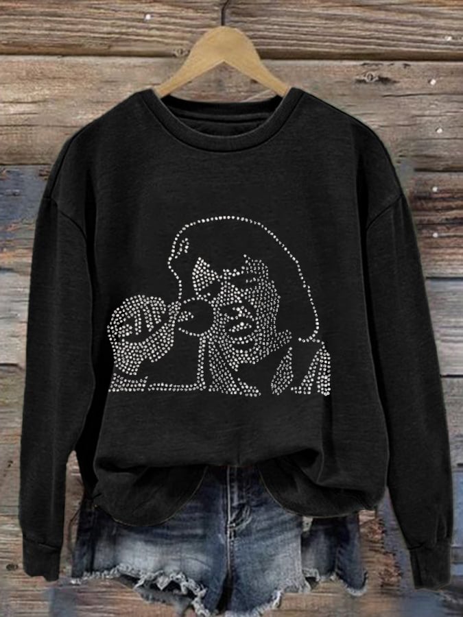 Women's Music King Print Sweatshirt