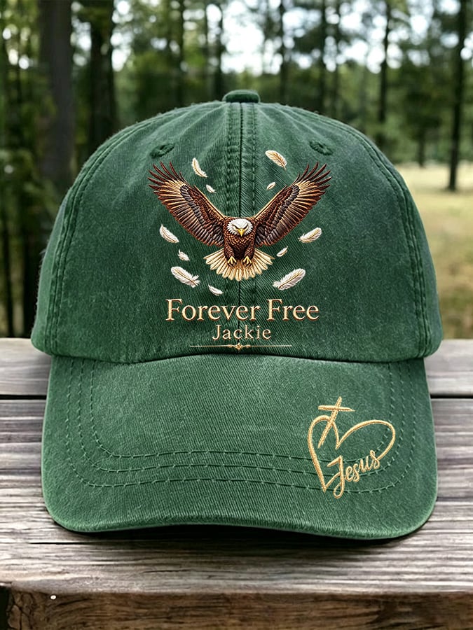 Retro Forever Free Jackie Print Baseball Cap