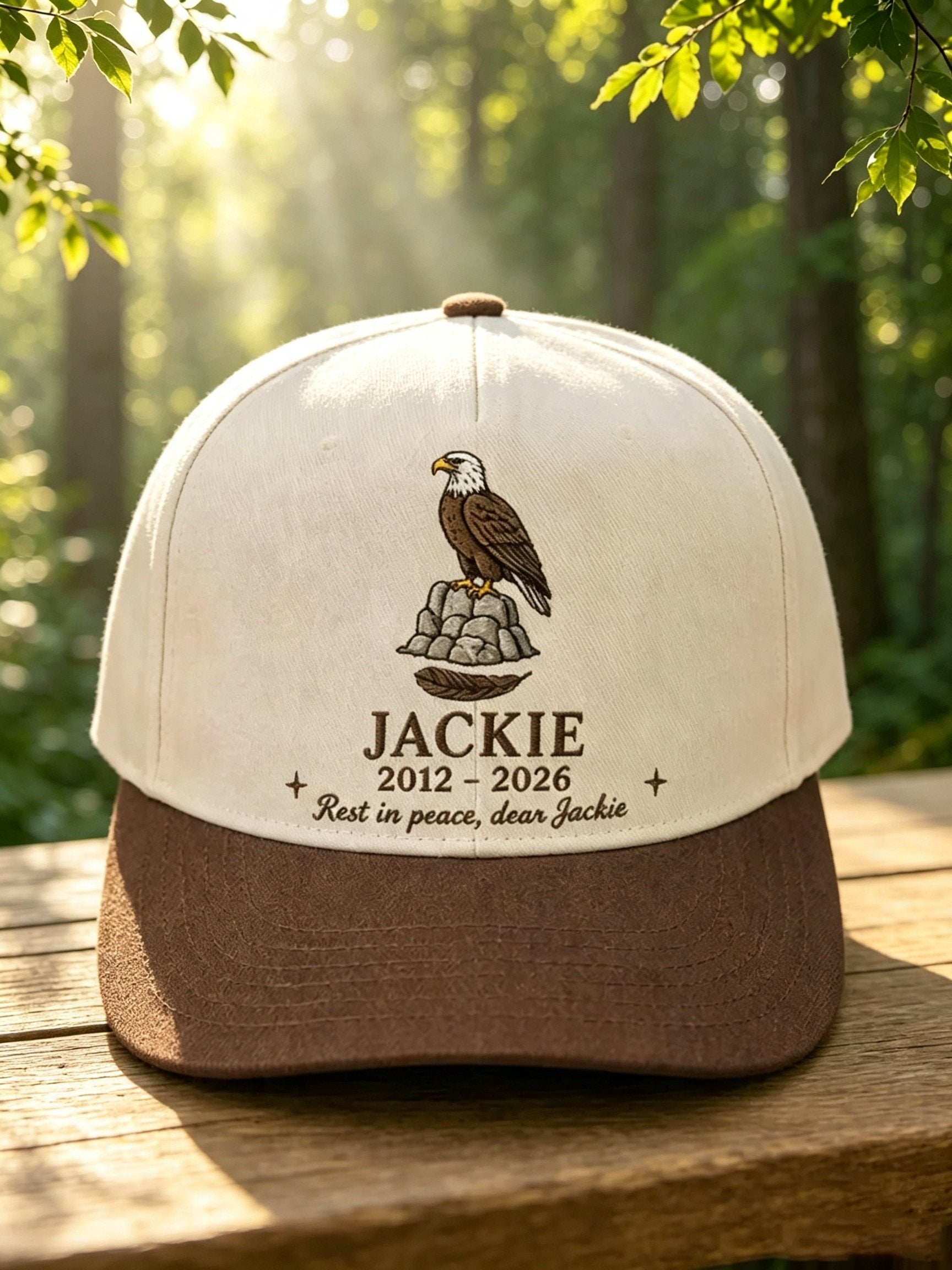 Unisex Retro Rest in Peace Jackie Print Hat