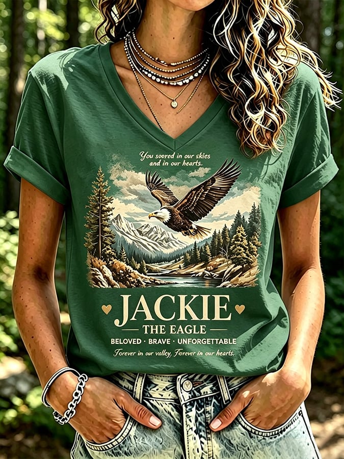 Women's Retro Fly Strong Jackie Print T-Shirt