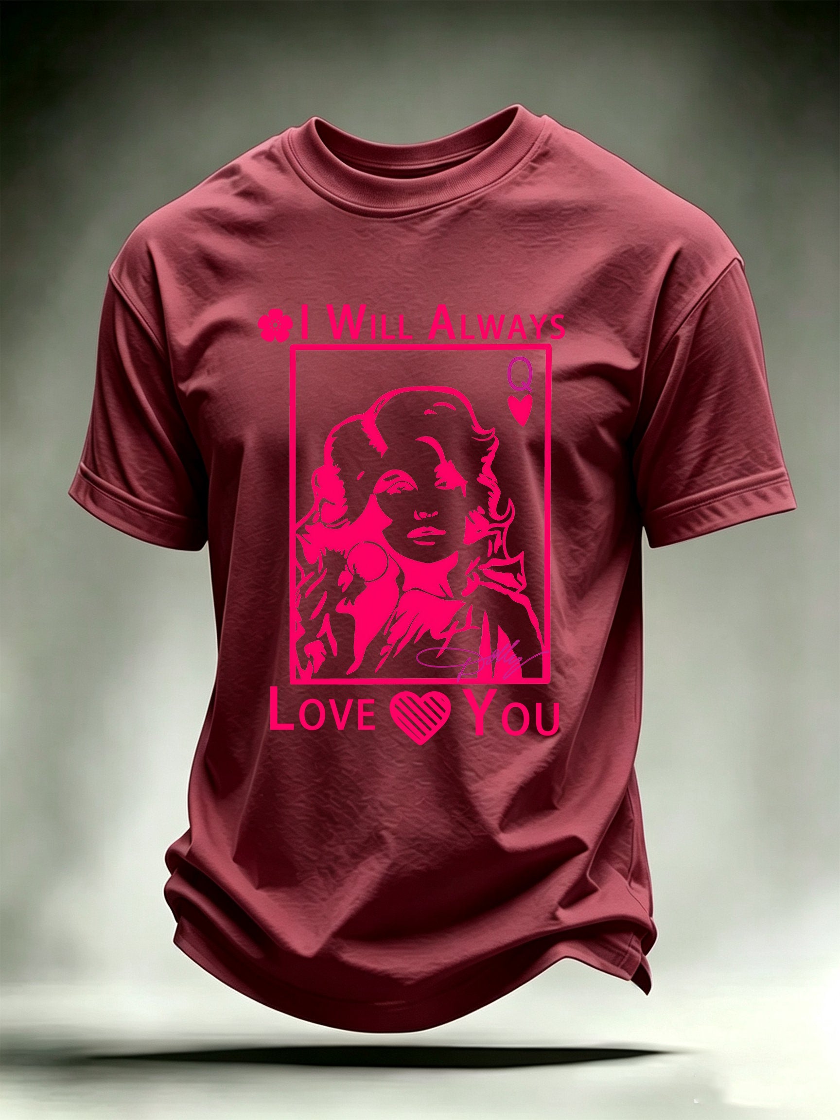 Men's Queen of Hearts Shirt Country Music Graphic Tee