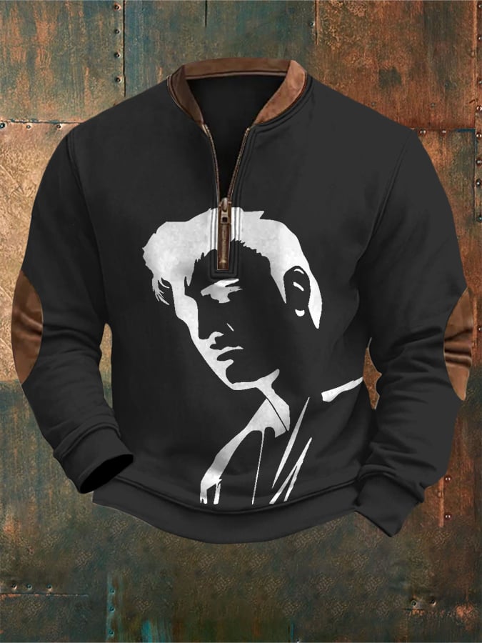 Men's Vintage The King Printed Sweatshirt