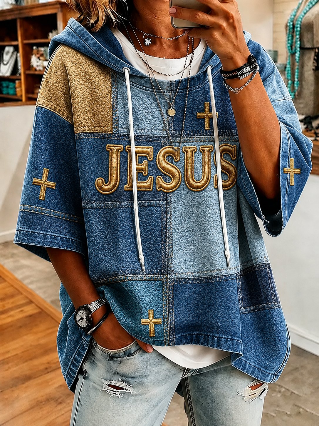 Women's "Faith" Print Casual Top