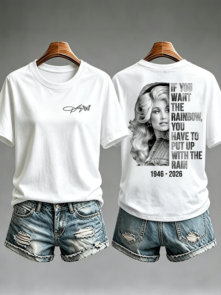 Women's Vintage Signature Graphic Memorial Print T-Shirt