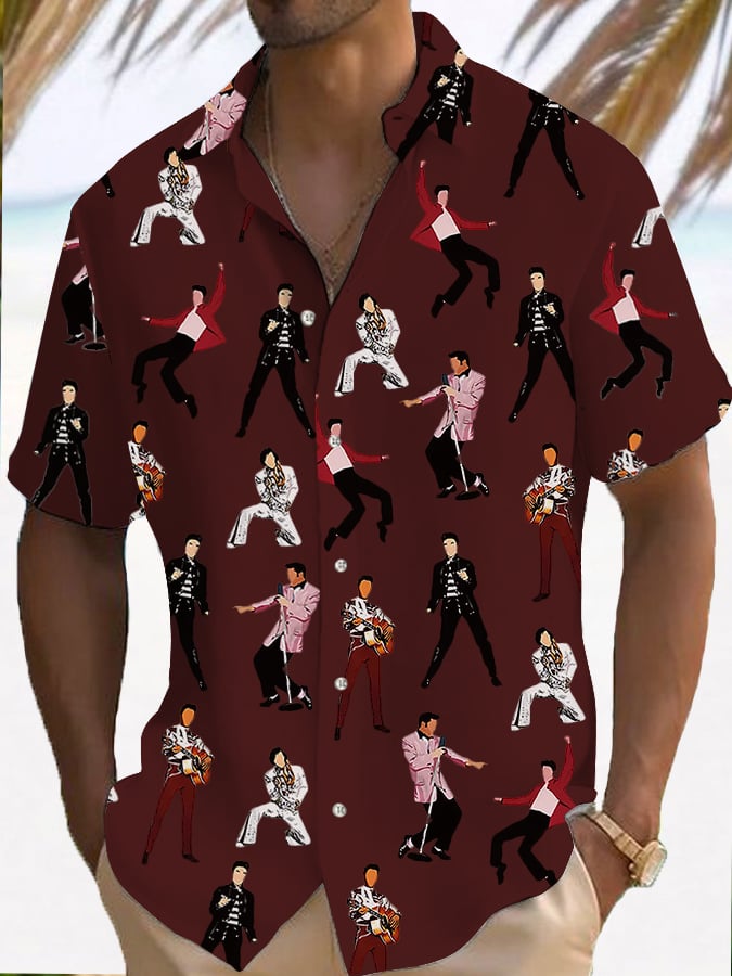 Men's music print shirt