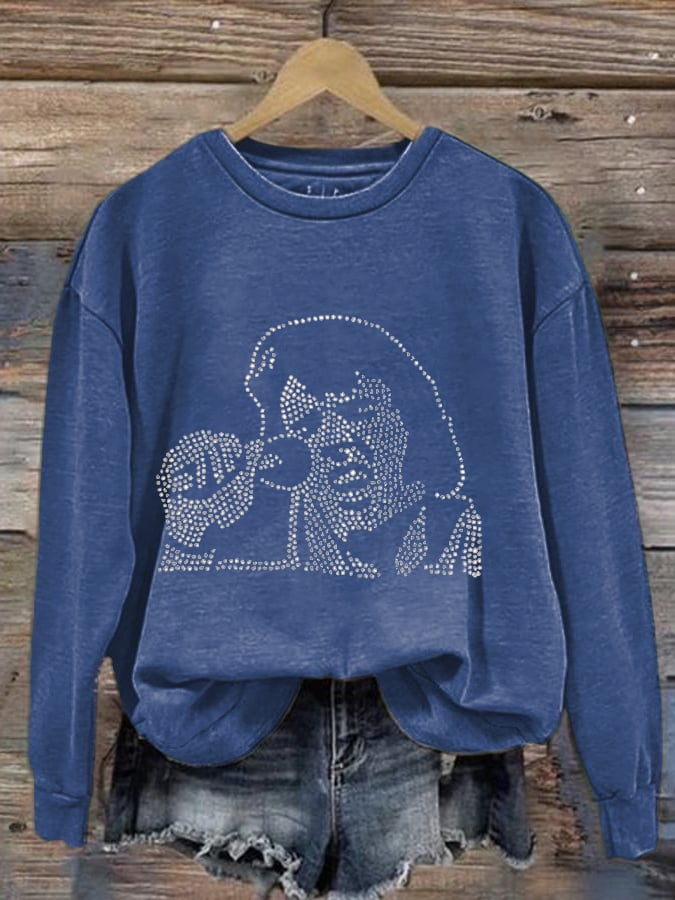 Women's Music King Print Sweatshirt