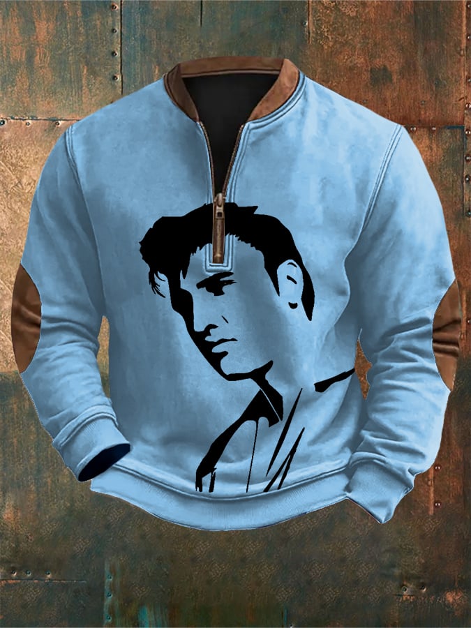 Men's Vintage The King Printed Sweatshirt