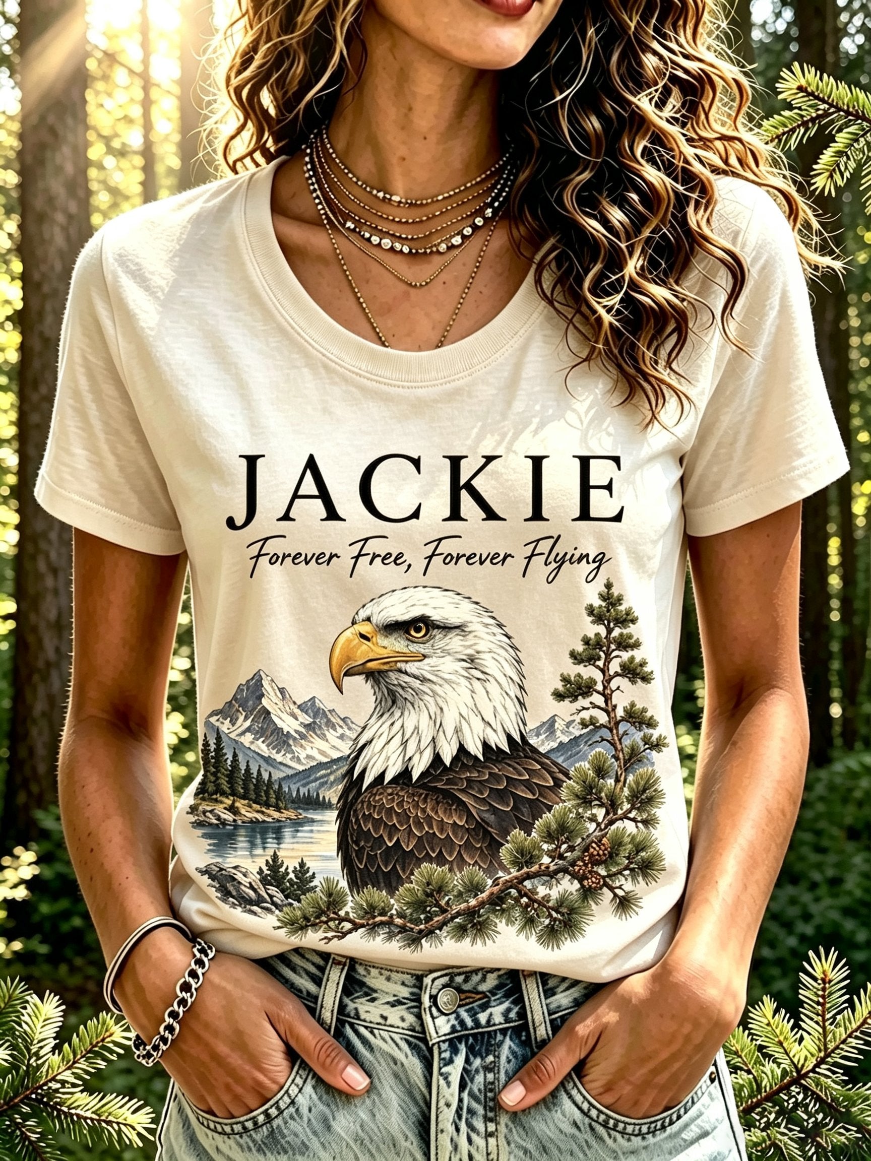Women's Jackie And Shadow Printed T-shirt