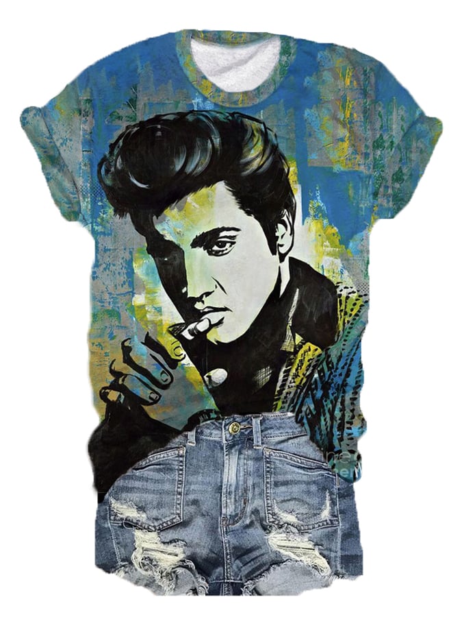 Women's Legendary Actor Singer Print Tee