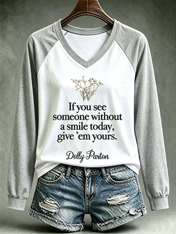 Women'S Country Cowgirl Dolly Commemorative The Way I See It, If You Want The Rainbow, You Gotta Put Up With The Rain Print T-Shirt