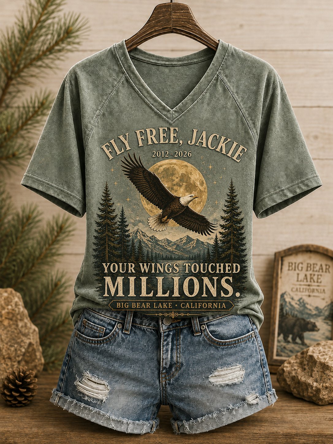 Women's Your Wings Touched Millions Jackie Print Tee