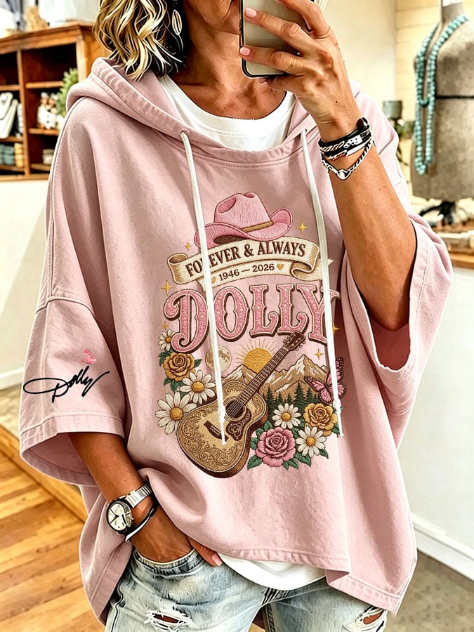Women's Country Music Legend Tribute Print Hooded Sweatshirt