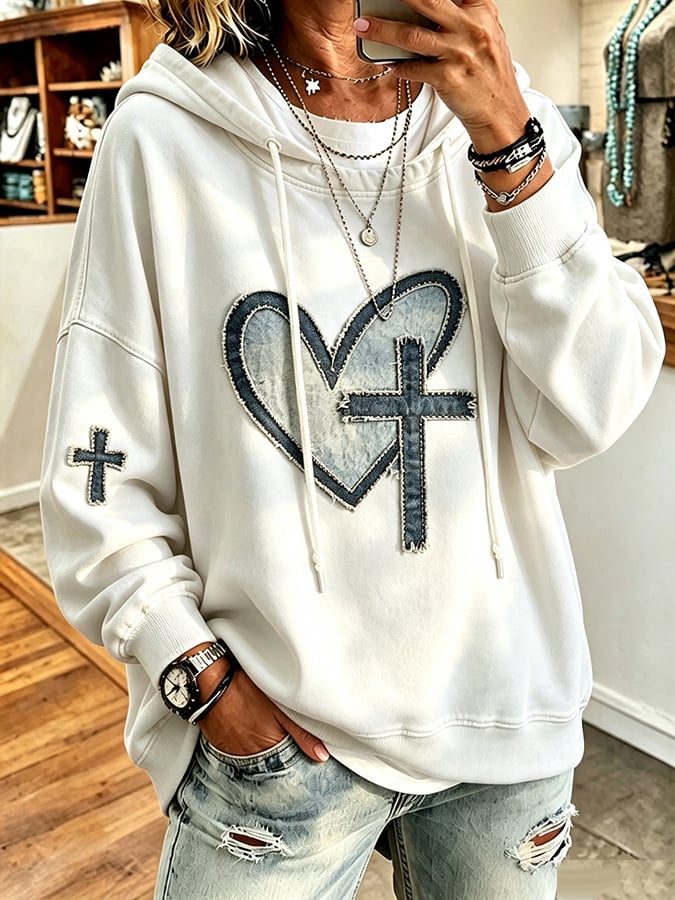 Women's Faith Pattern Hoodie