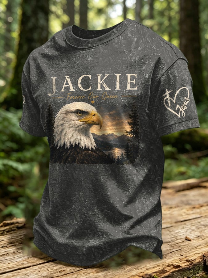 Men's Retro Jackie Forever Our Queen Print T-Shirt