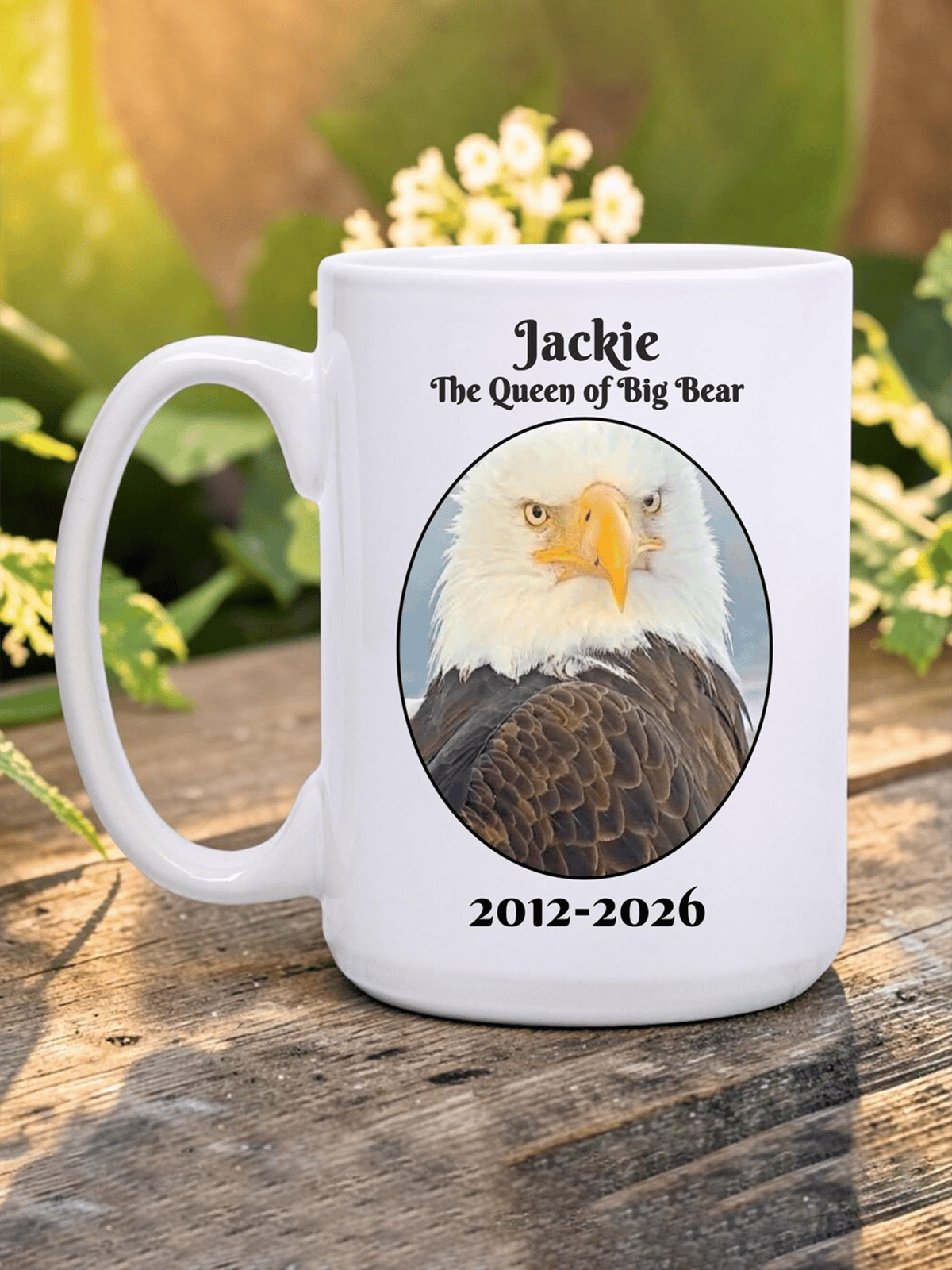 Jackie Bald Eagle Forever the Queen of Big Bear Mug