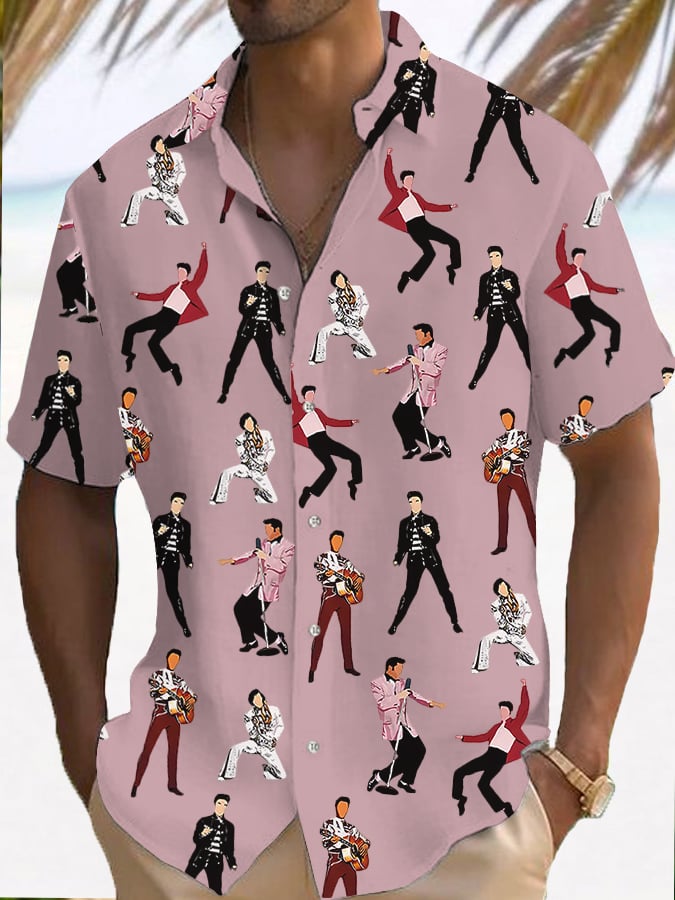 Men's music print shirt