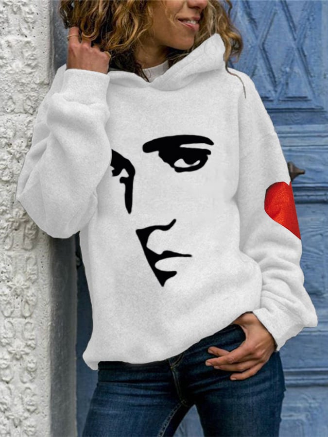 Women's Silhouette Print Souvenir Hoodie