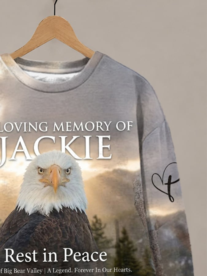 Retro In Loving Memory Of Jackie Rest In Peace Jackie Of Big Bear Valley A Legend. Forever In Our Hearts Print Sweatshirt