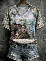 V Neck Retro Jackie & Shadow · Big Bear, California · 2026 (Big Bear Valley · Nest · Elevation 6,750 Ft Print T-Shirt
