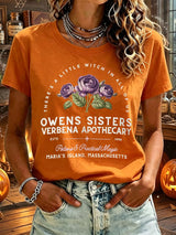 Women's Owens Sisters Apothecary Witch Print Casual T-shirt