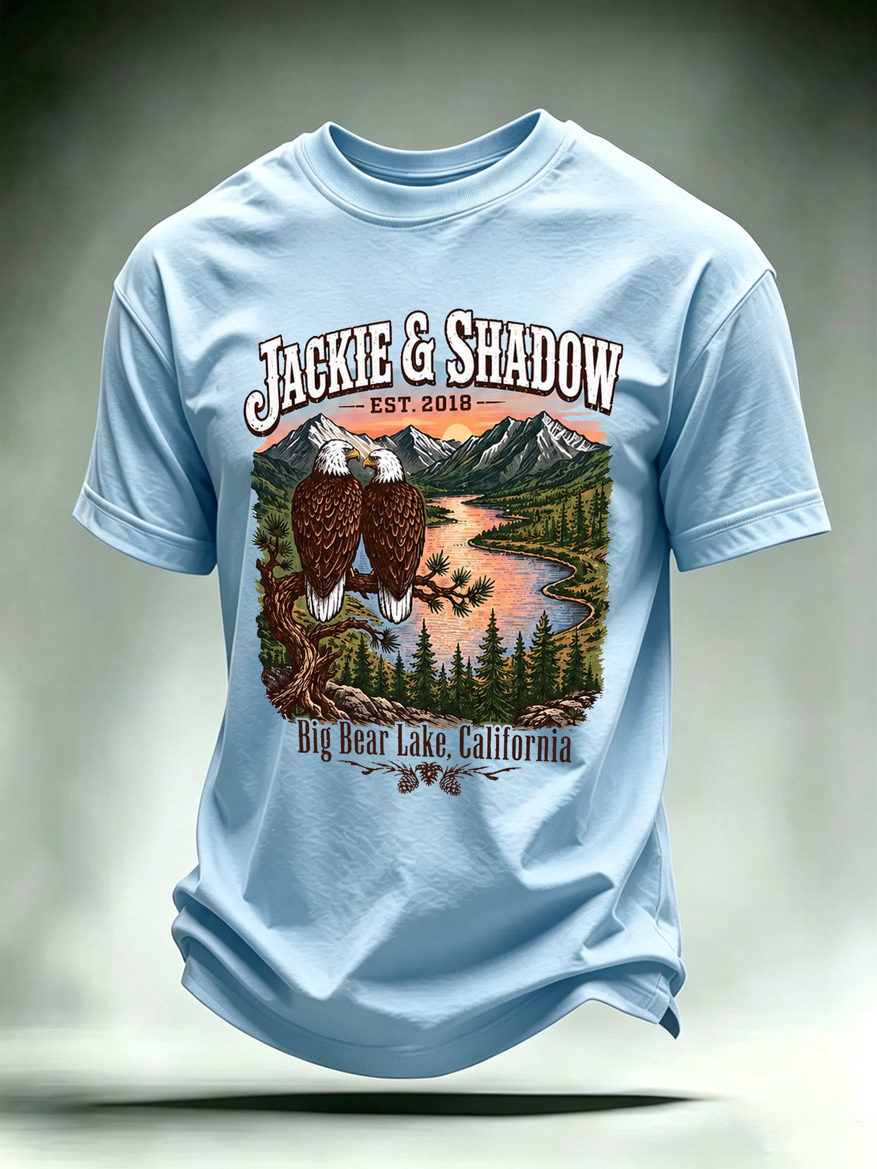 Men's JACKIE & SHADOW Print Crew-Neck T-Shirt