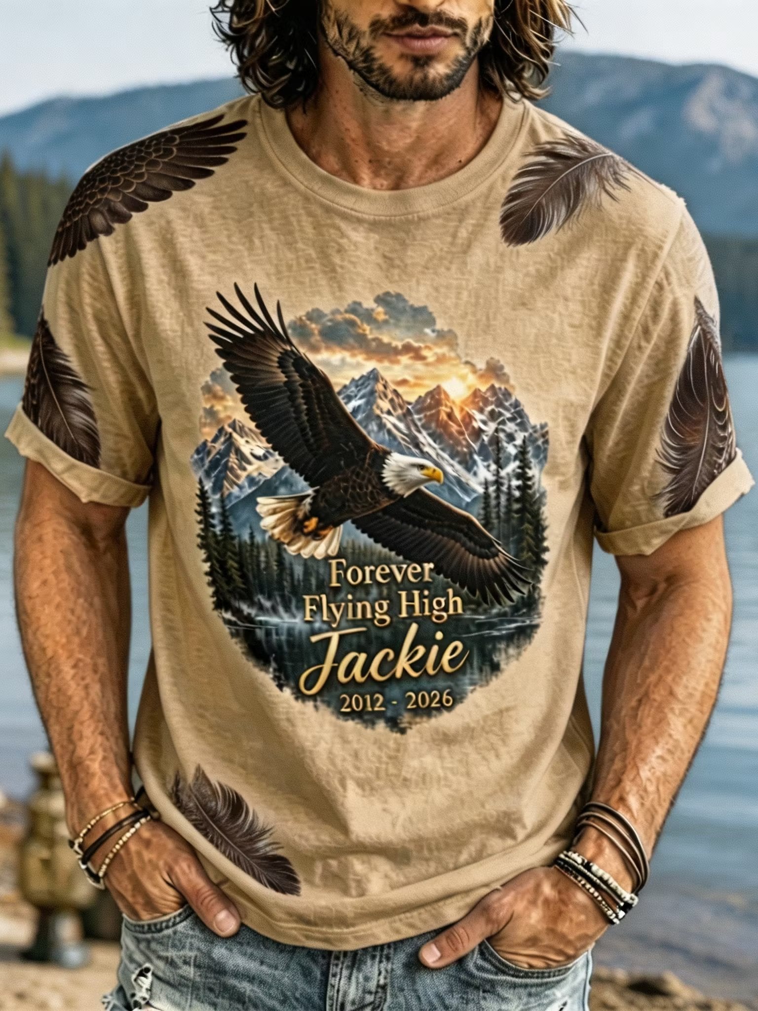 Men's Retro Forever Flying High Jackie 2012-2026 Printed Casual T-Shirt