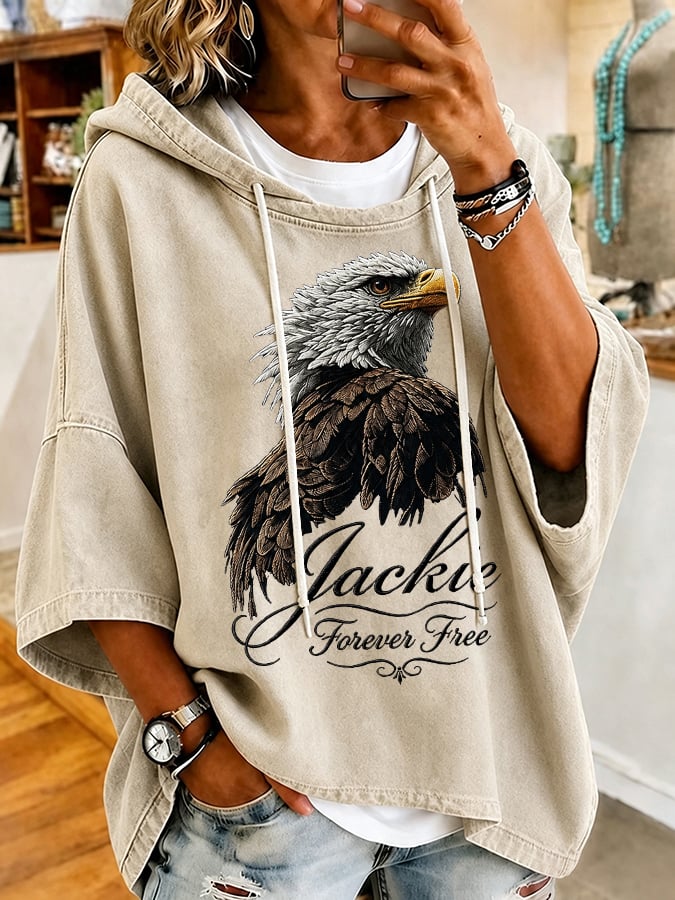 Women'S Casual Bald Eagle "Jackie" Print Top