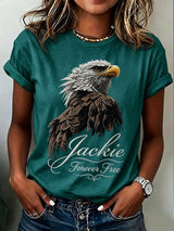 Women'S Casual Bald Eagle "Jackie" Print Top