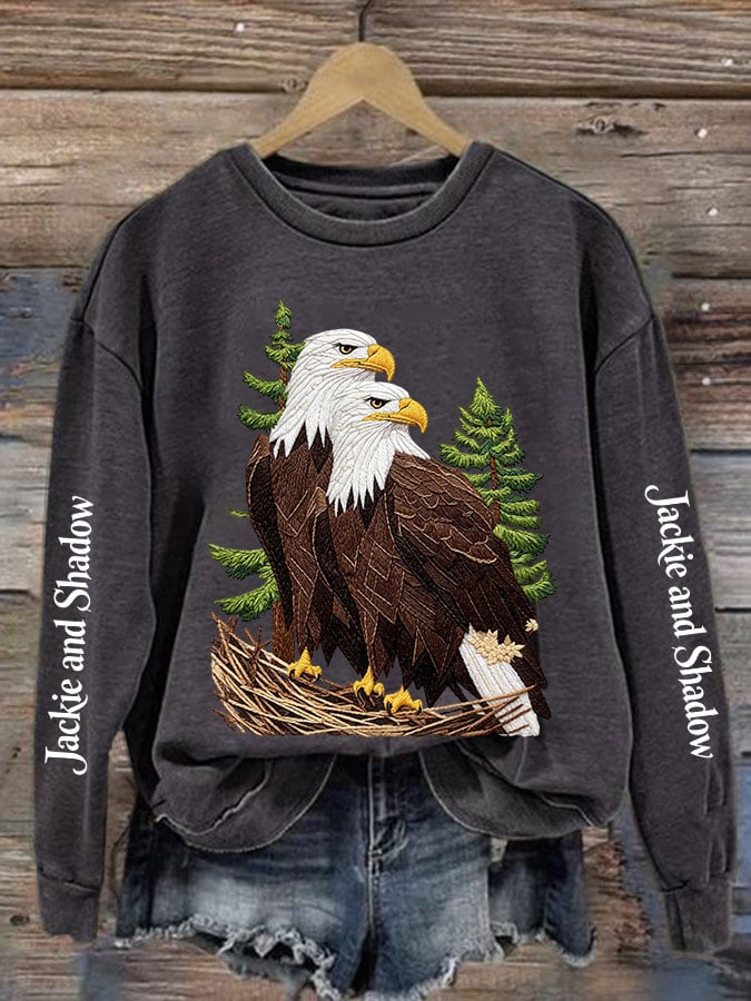 Women's Casual Printed Long-Sleeve Sweatshirt