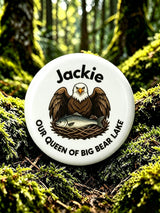 Unisex Retro Jackie Strong Pin-Back Button