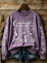 Women's Midnight Margaritas Print Casual Sweatshirt