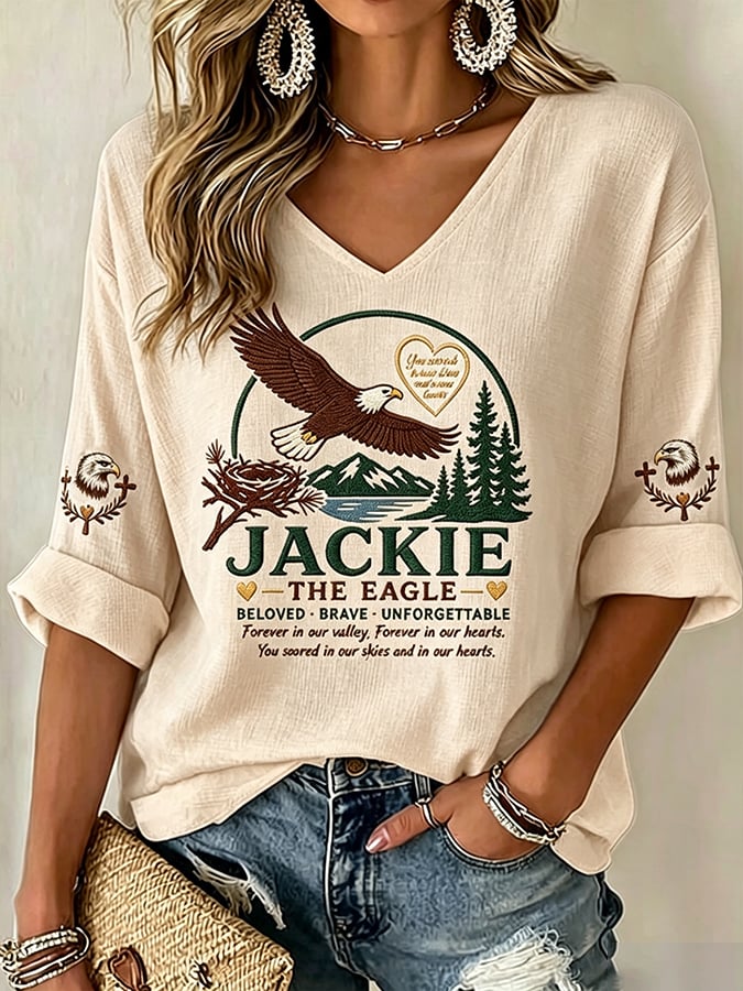Retro In Loving Memory Of Jackie Rest In Peace Jackie Of Big Bear Valley A Legend. Forever In Our Hearts Print T-Shirt