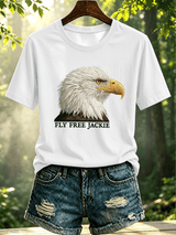 Women's Fly Free Jackie Print Casual T-shirt