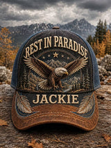 Unisex Retro Rest in Peace Jackie Print Hat