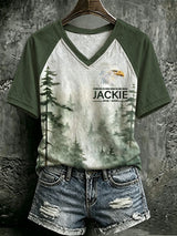 Women's Jackie Forever In Our Heart Print Casual T-shirt