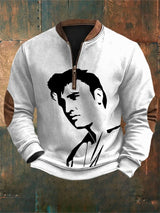 Men's Vintage The King Printed Sweatshirt