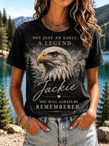 Women'S Casual Bald Eagle "Jackie" Print Top