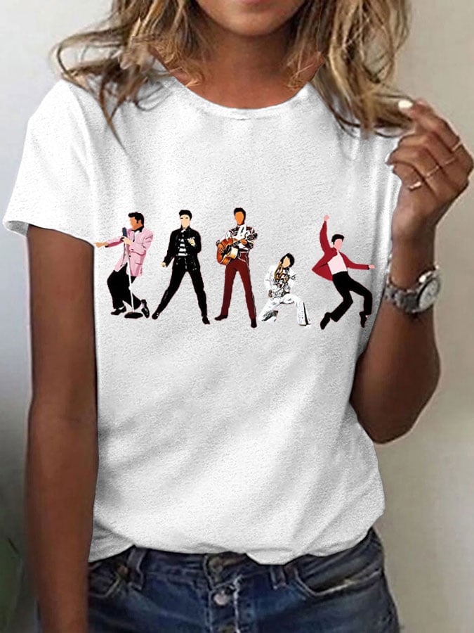 Womens Music Superstar Print T-Shirt