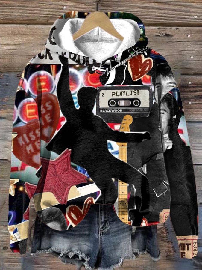 Women's King Of Music Print Hoodie