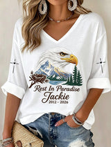 Women's Jackie and Shadow Print Waffle-Knit Casual T-Shirt