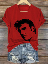 Women's Vintage Printed Casual V-Neck T-Shirt