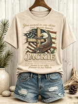 Retro In Loving Memory Of Jackie Rest In Peace Jackie Of Big Bear Valley A Legend. Forever In Our Hearts Print T-Shirt