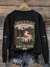 Women's Jackie & Shadow Print Crew-Neck Sweatshirt