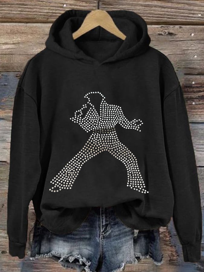 Women's Music King Printed Hoodie