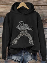 Women's Music King Printed Hoodie