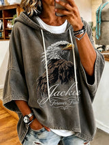 Women'S Casual Bald Eagle "Jackie" Print Top
