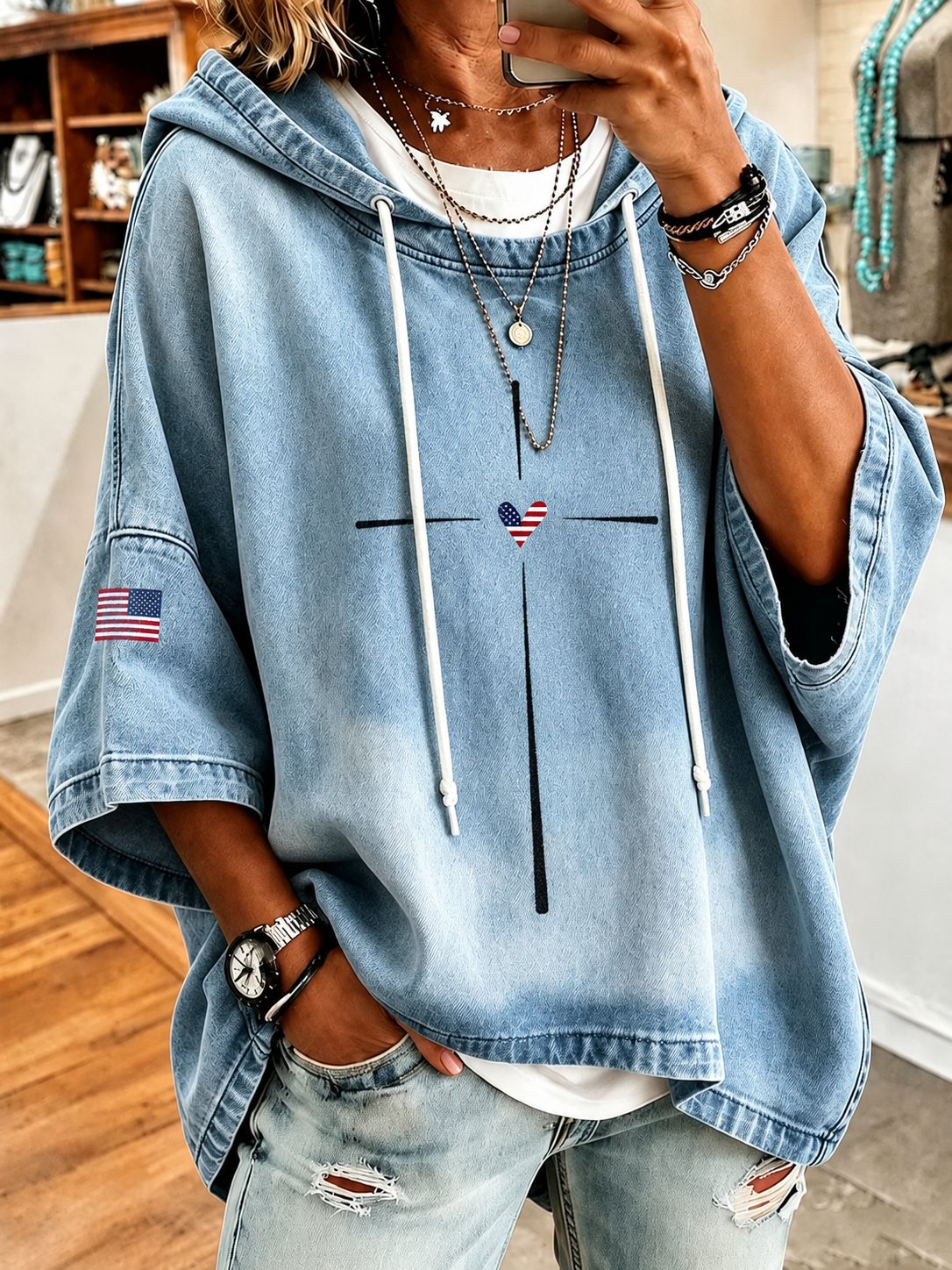 Women's  "Faith" Print Casual Top